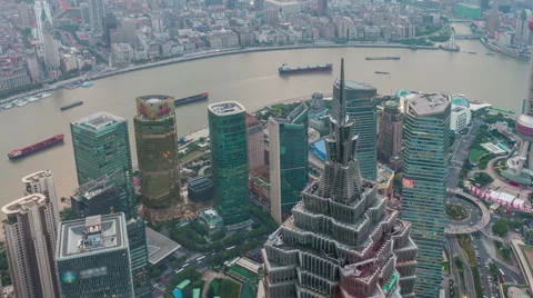 Tower 470 meter the Oriental Pearl is one of Shanghai's tallest buildings Stock Footage 57411190