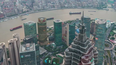 Tower 470 meter the Oriental Pearl is one of Shanghai's tallest buildings Stock Footage 57411942