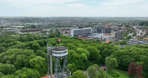 Tower of Aalborg Video stock 244789504