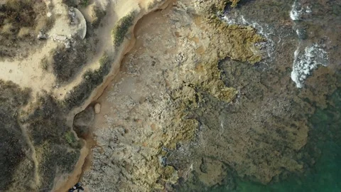 Tower of Abbacurrente, Sardinia, Drone clip, Round Tower Overhead 1500s 4K Stock-Footage 196270304