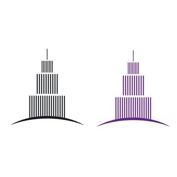 Tower abstract construction design city building abstract for logo design inspir Ilustración de archivo