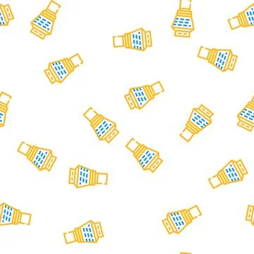 Tower airport vector seamless pattern Stock Illustration