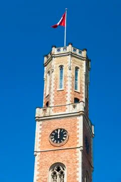 Tower of the Alte Post building in Hamburg, Germany. Stock Photos
