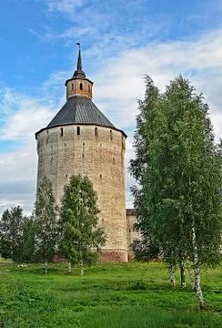 Tower of ancient monastery Stock Photos