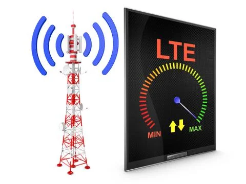 Tower and modern tablet Stock Illustration