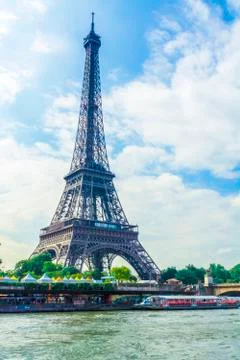 The tower and the river Stock-Fotos