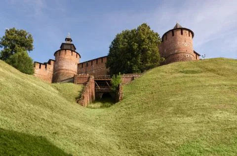 The tower and the wall of the Kremlin 写真素材