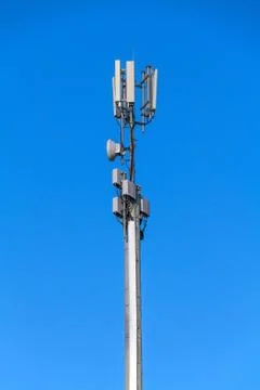Tower with antennas of cellular communication Stock Photos