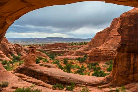 Tower arch trail Stock Photos