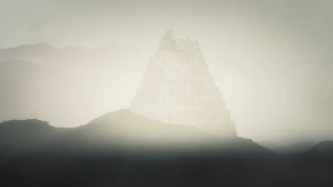 Tower of Babel in Biblical Times Stock Footage