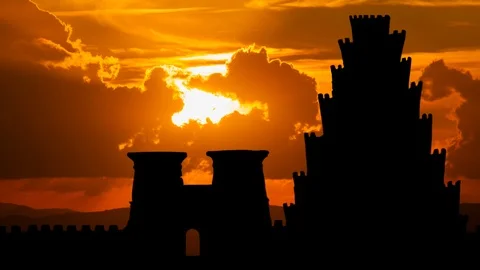 Tower of Babel at Sunset, Legendary Building in Babylon. Religion Concept Stock Footage 108577452