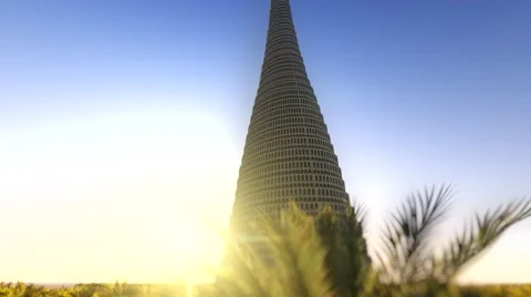 Tower of Babylon animated video Stock Footage 62917767