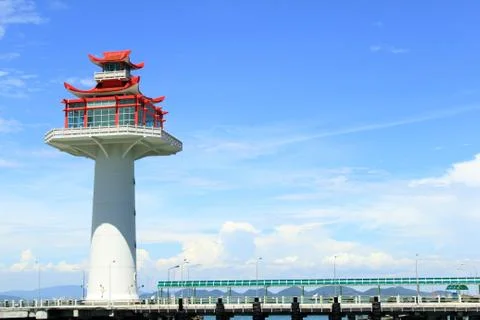 Tower on the beach. Stock-Fotos