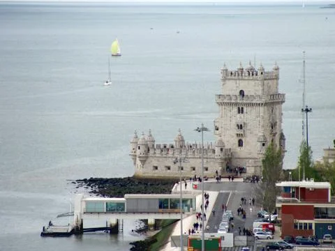 Tower of Belem, Torre de Belem situated in Lisbon, Portugal. Stock Photos