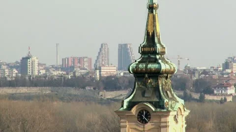 Tower, Belgrade in background Video stock 10837581