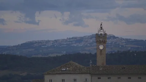 Tower bell in the night Stock Footage 71134579