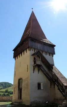 Tower of Biertan Stock Photos