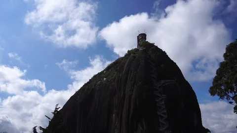 Tower On Big Boulder [Timelapse] Stock Footage 88314022