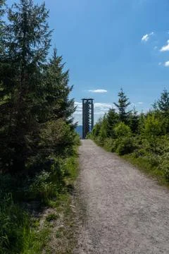 Tower in Black Forest called Buchkopfturm in Oppenau Maisach, Baden Wuerttemb Stock Photos