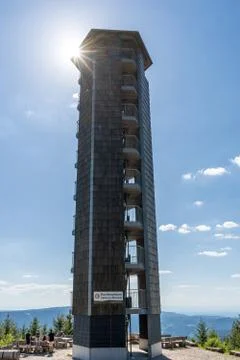 Tower in Black Forest called Buchkopfturm in Oppenau Maisach, Baden Wuerttemb Stock Photos