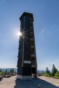 Tower in Black Forest called Buchkopfturm in Oppenau Maisach, Baden Wuerttemb Stock Photos