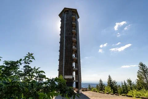 Tower in Black Forest called Buchkopfturm in Oppenau Maisach, Baden Wuerttemb Stock Photos