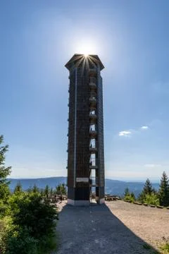 Tower in Black Forest called Buchkopfturm in Oppenau Maisach, Baden Wuerttemb Stock Photos