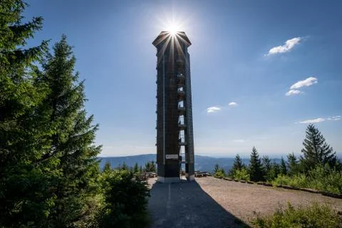 Tower in Black Forest called Buchkopfturm in Oppenau Maisach, Baden Wuerttemb Stock Photos