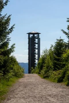 Tower in Black Forest called Buchkopfturm in Oppenau Maisach, Baden Wuerttemb Stock Photos