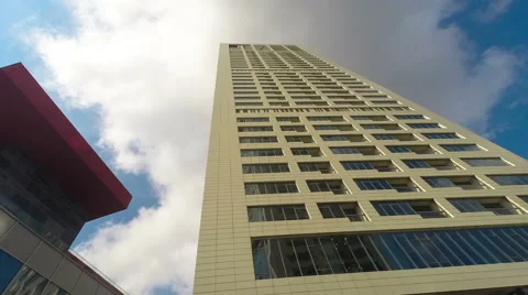 Tower Block and Clouds Stock Footage 54991675
