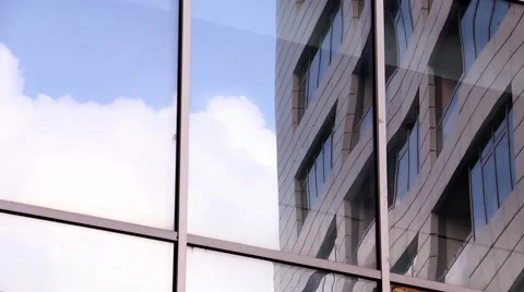 Tower Block Reflection Office Building Modern Architecture Stock Footage 54370436