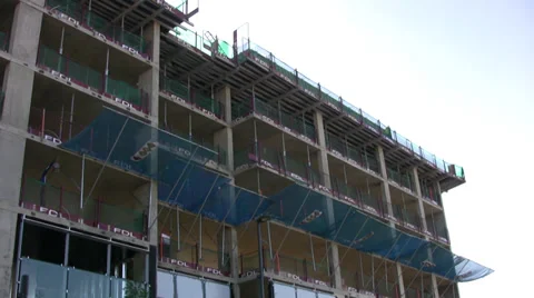 Tower block under construction Video stock 37189365