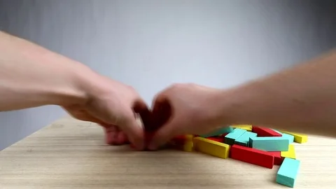 Tower blocks game Stock Footage 72454493