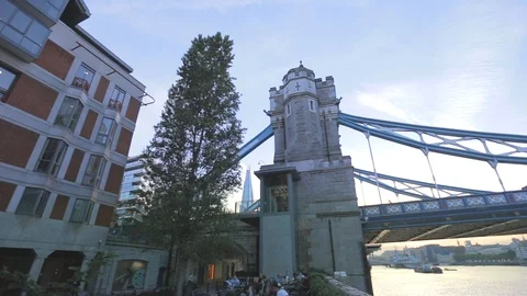 Tower Bridge And River Thames, London, United Kingdom, UK, England Video stock 91834886