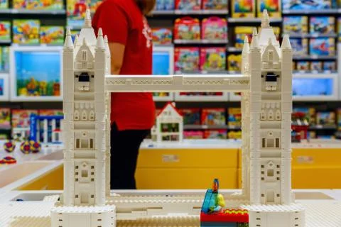 Tower Bridge Built From LEGO Bricks Stock Photos