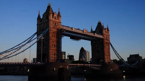 Tower Bridge dawn timelapse 스톡 동영상 972717