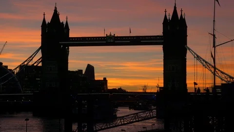 Tower Bridge Stock Footage 97087455