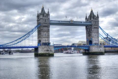 Tower bridge in hdr Stock Photos