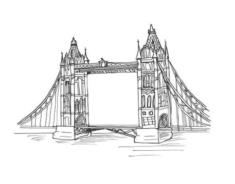 Tower Bridge illustration Stock Illustration