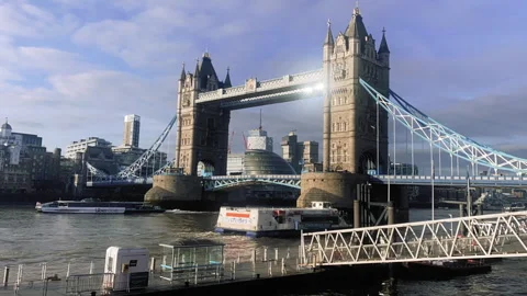 Tower Bridge Lift Up Time-lapse Stock Footage 299847402