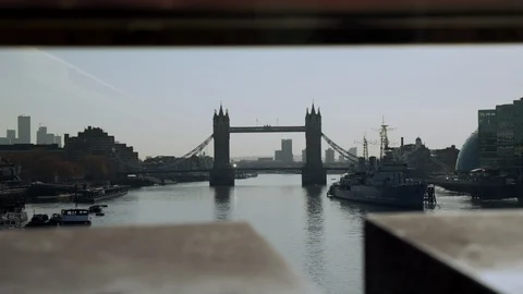 Tower bridge in London during Lockdown Stock Footage 127926134