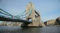 Tower Bridge in London, England, Thames River, Boat, Ship HD Footage