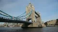 Tower Bridge in London, England, Thames River, Boat, Ship HD Footage