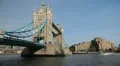 Tower Bridge in London, England, Thames River, Boat, Ship HD Footage