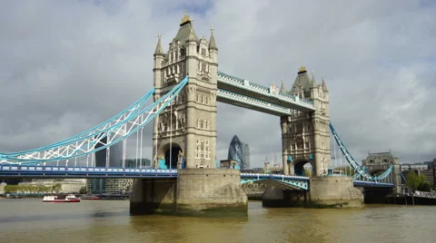 Tower Bridge in London Stock Footage 50209141