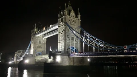 Tower Bridge in London Stock Footage 89408076
