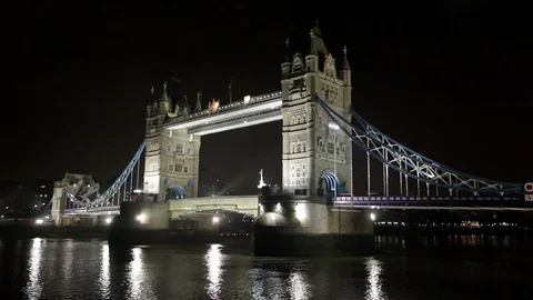 Tower Bridge in London Stock Footage 89408103