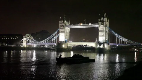 Tower Bridge in London Stock Footage 89408156