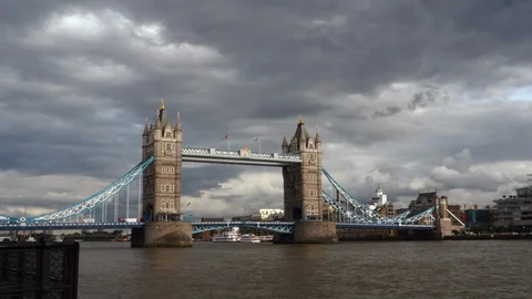 The Tower Bridge in London Stock Footage 95935129