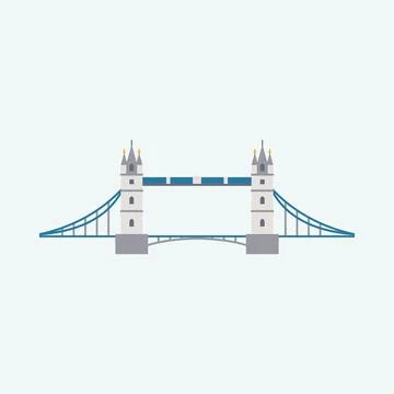 Tower Bridge in London. Stock Illustration